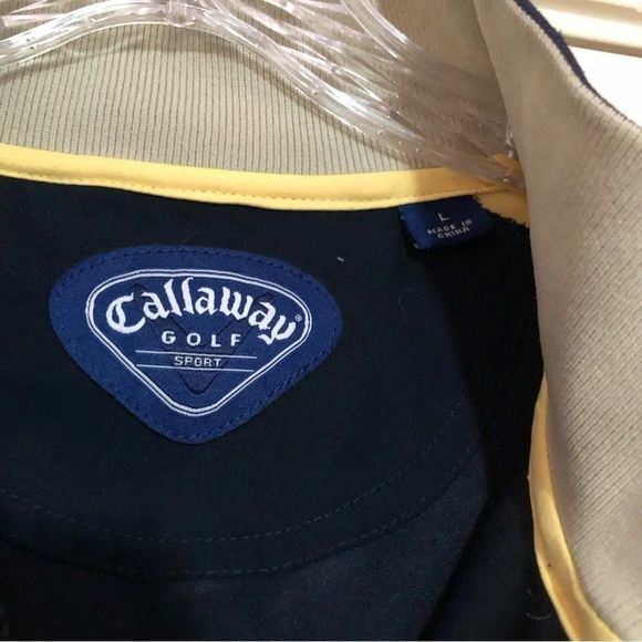 ⭐️Callaway Golf Active‎ Quarter Zip Pullover Navy Large Mens - Picture 5 of 6